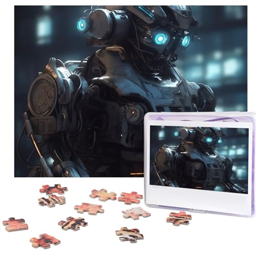 Future Robot Puzzles 500 Teile mit Aufbewahrungstasche, personalisierte Puzzles für Männer und Frauen, Bilderpuzzle für Familie, anspruchsvolle Fotos, Puzzle für Heimdekoration (51,8 x 38,1 cm) von Fhpce