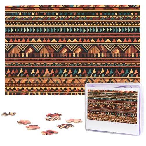 Indianer-Puzzles, 1000 Teile, mit Aufbewahrungstasche, personalisierte Puzzles für Männer und Frauen, Bilderpuzzle für Familie, anspruchsvolle Fotos, Puzzle für Heimdekoration (74,9 x 50 cm) von Fhpce