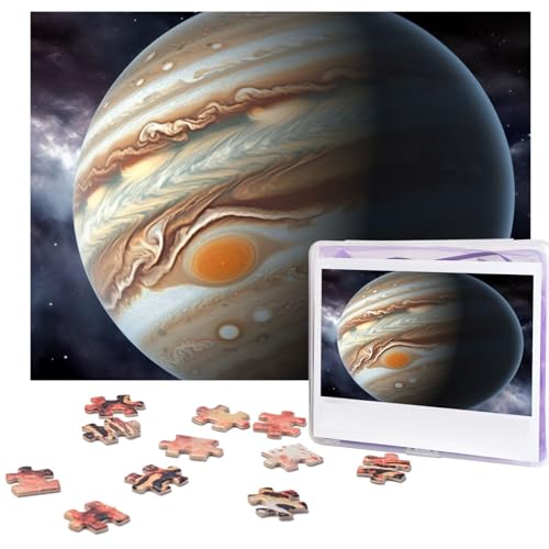 Jupiter Landschaftspuzzle, 500 Teile, mit Aufbewahrungstasche, personalisierte Puzzles für Männer und Frauen, Bilderpuzzle für Familie, anspruchsvolle Fotos, Puzzle für Heimdekoration (51,8 x 38,1 cm) von Fhpce