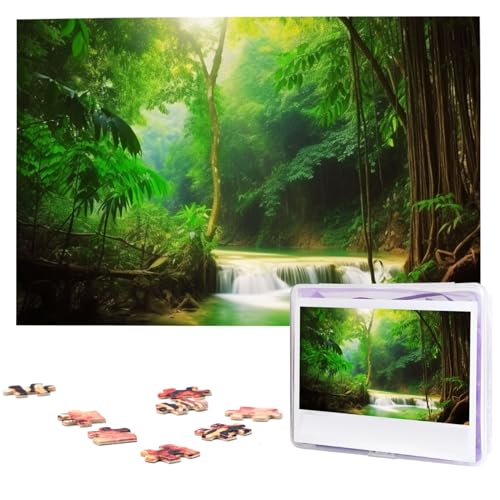 Naturlandschaftspuzzle, 1000 Teile, mit Aufbewahrungstasche, personalisierte Puzzles für Männer und Frauen, Bilderpuzzle für Familie, anspruchsvolle Fotos, Puzzle für Heimdekoration (74,9 x 50 cm) von Fhpce