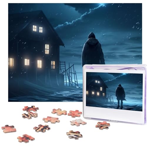 Night Walker Puzzles 500 Teile mit Aufbewahrungstasche, personalisierte Puzzles für Männer und Frauen, Bilderpuzzle für Familie, anspruchsvolle Fotos, Puzzle für Heimdekoration (51,8 x 38,1 cm) von Fhpce