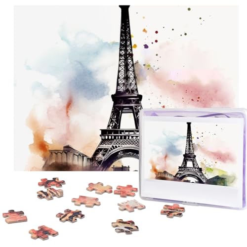 Paris Towers Schmetterlingspuzzle, 500 Teile, mit Aufbewahrungstasche, personalisierte Puzzles für Männer und Frauen, Bilderpuzzle für Familie, anspruchsvolle Fotos, Puzzle für Heimdekoration (51,8 x von Fhpce