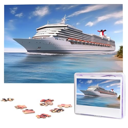 Seaside Kreuzfahrtschiff-Puzzle, 1000 Teile, mit Aufbewahrungstasche, personalisierte Puzzles für Männer und Frauen, Bilderpuzzle für Familie, anspruchsvolle Fotos, Puzzle für Heimdekoration (74,9 x von Fhpce