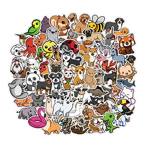 Fhsqwernm 100-Pack Animal Stickers for Water Bottle Waterproof PVC Decals for Laptop Phone Skateboard Gifts for Kids Teens von Fhsqwernm