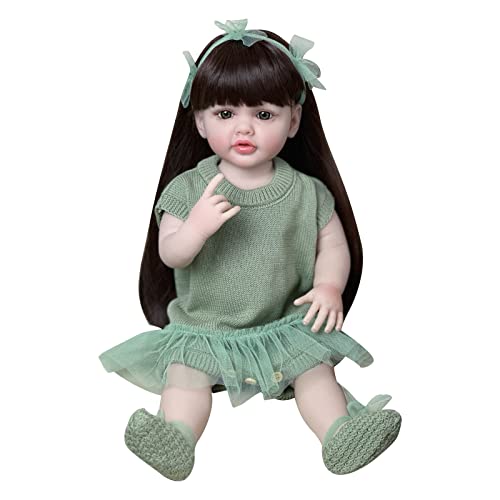 Fhsqwernm 21 Prinzessin Strickkleid Puppen Kaukasische Reborns Kleinkinder Spielzeug von Fhsqwernm