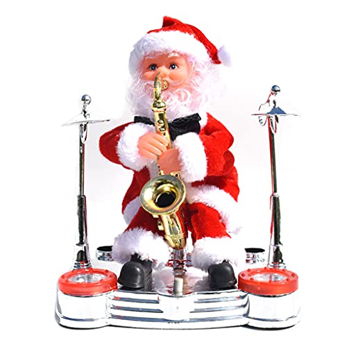 Fhsqwernm Lustige Elektrische Weihnachtsmann Neuheitsmusik Spielen Der Instrumente Kreatives Zubehör Entlasten von Fhsqwernm