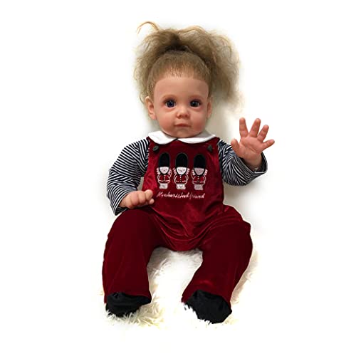 Fhsqwernm Puppen Neugeborene Babypuppen 23 Silikonkörperpuppen Die Aussehen Interaktives Geschenk von Fhsqwernm