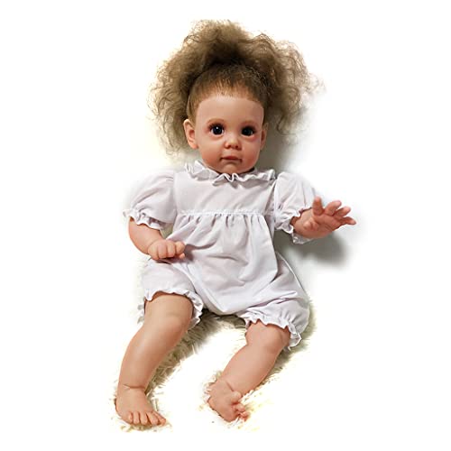 Fhsqwernm Puppen Neugeborene Babypuppen 23 Silikonkörperpuppen Die Aussehen Interaktives Geschenk von Fhsqwernm