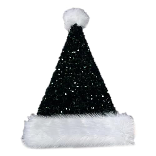 Fhsqwernm Weihnachts Kopfbedeckung Pailletten Besetzt Die Feiertage Outfits Cosplay Weihnachtsmütze von Fhsqwernm