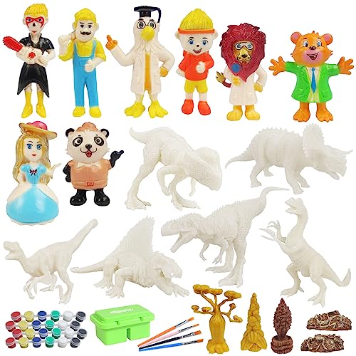 Handgefertigte Dinosaurier Figuren Sets Zeichnen Spielzeug Leeren Lernspielzeug Vorschule Ostern G von Fhsqwernm