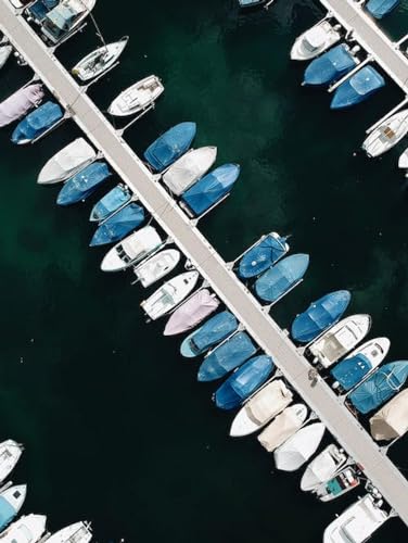 Bateau Blanc et bleu – Puzzle en Bois de 10000 pièces – Cadeau Pour garçons et Filles à partir de 14 ans von FiXizy