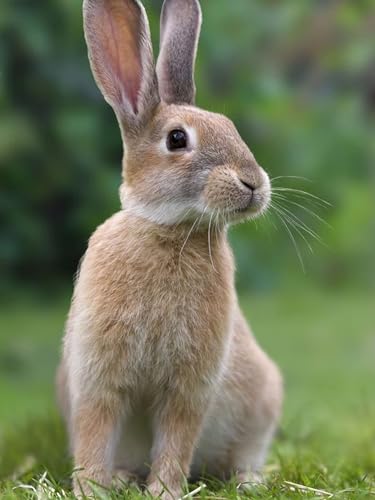 Kaninchen im Gras – 4000-teiliges Holzpuzzle – perfekt für Oster-Partygeschenke von FiXizy