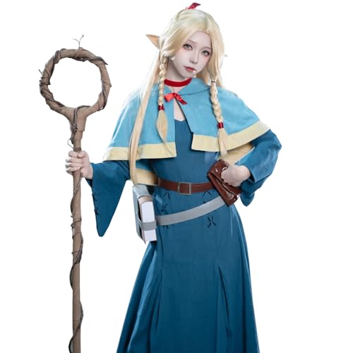 Fiamll Delicious in Dungeon Cosplay Marcille Cosplay Marcille Outfit Uniform Komplettset Marcille Kostüm Weihnachten Karneval L von Fiamll