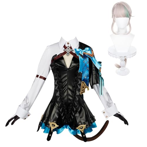 Fiamll Genshin Lynette Cosplay Kostüm Lynette Cosplay Outfit Kostüm Blau Full Set Karneval mit Perücken S Fiamll Genshin Lynette Cosplay Kostüm Lynette Cosplay Outfit Kostüm Blau Full Set Karneval mit Perücken S von Fiamll