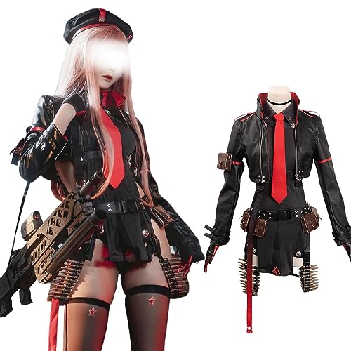 Fiamll Nikke Cosplay Damen Rapi Cosplay Kostüm Schwarz Kleid Outfits Halloween Maskerade Karneval Anzug M von Fiamll