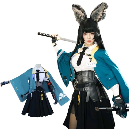 Fiamll Zenless Zone Zero Cosplay Hoshimi Miyabi Cosplay Hoshimi Miyabi Outfit Hoshimi Miyabi Uniform Halloween Karneval Kostüm L von Fiamll