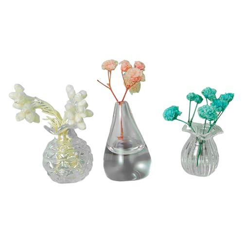 Fiauli Keramik Kühlschrank Magnet 3D Vase Magnet 3pcs Blütensatz Mini Magnetische Dekoration für Home Office Küche Locker Leichter wasserdichtem Kühlschrank B von Fiauli