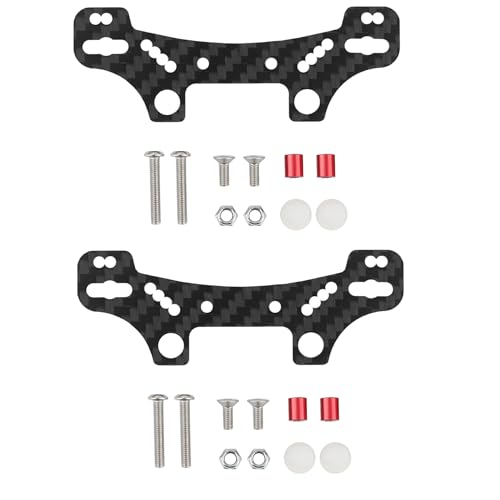 Ficher 2X Kohle Faser für TT02 TT-02 TT02D TT02R TT02T 1/10 RC Off Road Auto Upgrade Teile von Ficher