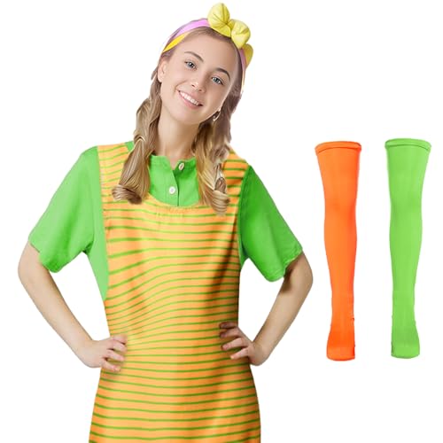 Ficlwigkis Langstrumpf Kostüm Kinder Damen,Langstrumpf Kostüm mit Hemd Schürze Langstrumpf,Faschingskostüm Damen Kinder Karneval Kostüm- Karneval, Fasching, Motto-Party (Damen, XL) von Ficlwigkis