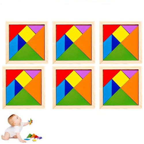 6 Stück Tangram Puzzle Holz, 7-teiliges Klassisches Tangram Puzzle Aus Holz, Spielspielzeug, Buntes Pädagogisches Tangrams Geschenk Für Kinder Im Alter Von 4–8 Jahren 6 Stück Tangram Puzzle Holz, 7-teiliges Klassisches Tangram Puzzle Aus Holz, Spielspielzeug, Buntes Pädagogisches Tangrams Geschenk Für Kinder Im Alter Von 4–8 Jahren von Fierudeng