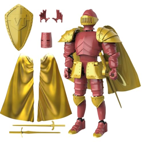 Fierudeng Bewegliche Ritterfiguren - Actionfigur 3D Printed Knight Collection - Knight Collection Beweglicher Ganzkörper 3D Gedruckt Mehrere Körperteile Flexibel Drehbar von Fierudeng