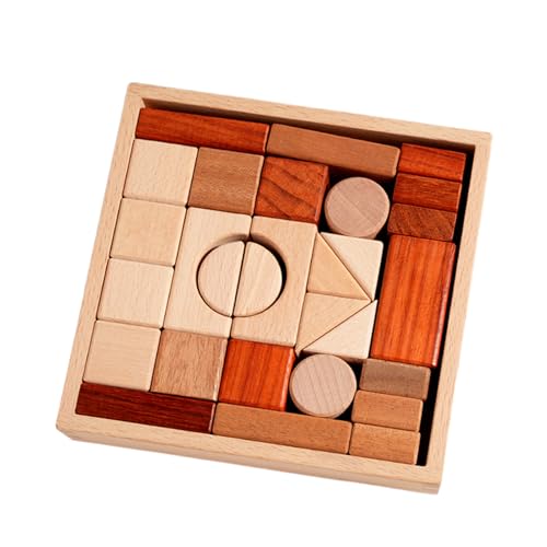 Fierudeng Holzbausteine | Pädagogisches Lernspielzeug Mit Sinnesaktivitäten - Kinder Bauklötze Aus Holz - Für Kinder Mädchen Zum Spielen Im Kindergarten Fierudeng Holzbausteine | Pädagogisches Lernspielzeug Mit Sinnesaktivitäten - Kinder Bauklötze Aus Holz - Für Kinder Mädchen Zum Spielen Im Kindergarten von Fierudeng