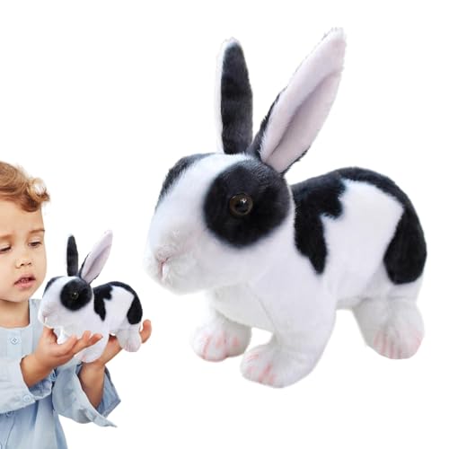 Fierudeng Kaninchen Stofftier, Plüsch - Gute-Nacht-Freund-Spielzeug,10-Zoll-Kinderhase-Kaninchen-Stofftier-Osterhase-Schlafzimmer-Freund-Plüschtier für Heimdekoration von Fierudeng