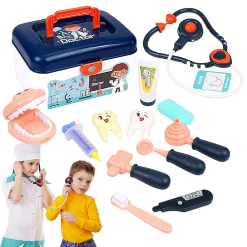 Fierudeng Kinderarztspielset, Doktor -Treps Kit | Pädagogische Kinder Zahnarzt vorlagen Kit - Doktorspiel Ausrüstung, Kinder Cosplay -Spielzeug für Schule, Klassenzimmer, Urlaub von Fierudeng