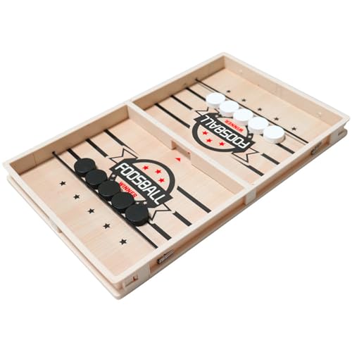 Fierudeng Puck Sling Spiel,Holz Tisch Spiel Mit Puck Für Zwei Spieler - 2-Spieler Geschicklichkeitsspiel Für Zuhause Schule Kindergarten Reise Wohnzimmer Schlafzimmer Fierudeng Puck Sling Spiel,Holz Tisch Spiel Mit Puck Für Zwei Spieler - 2-Spieler Geschicklichkeitsspiel Für Zuhause Schule Kindergarten Reise Wohnzimmer Schlafzimmer von Fierudeng