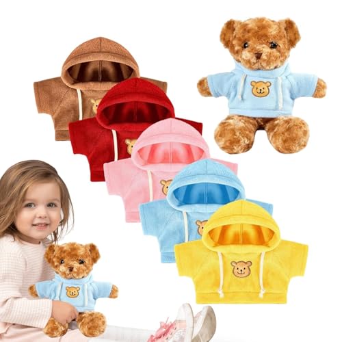 Niedlicher Stoffbär Im T-Shirt – Teddybär-Plüsch – Stoffbär 5 Verschiedene Arten Von Plüschbären Kleidung, Ausreichende Menge, Passend Zu Ihren Plüschtieren von Fierudeng