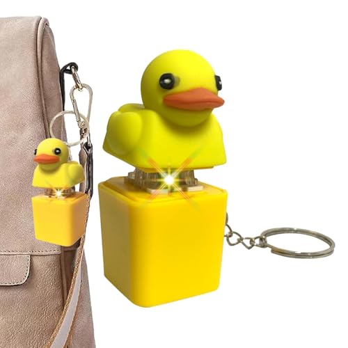 Quacky Duck Zappet Toy - Entenkappen Schlüsselbund - Little Yellow Duck Cap Buckle Freisetzung Ihre Angst Und Stress Mit Klaren Geräuschen, Hilft, Stress Im Gehirn Freizusetzen von Fierudeng