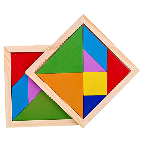 Tangram Rätsel Für Kinder - Tangram Formt Puzzle Set - Tangram Puzzle Zusammenbaut Zu Einem Muster, Um Die Unabhängigen Denkfähigkeiten Der Kinder Auszuüben von Fierudeng