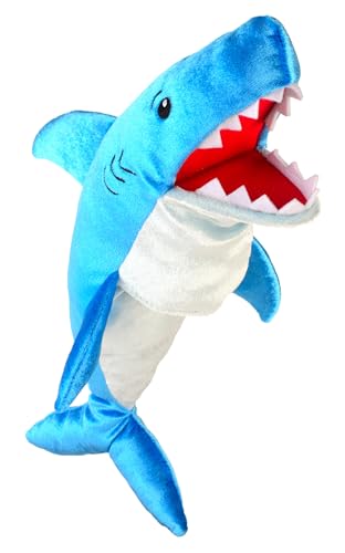 Fiesta Crafts Shark Hand Puppet Toy for Kids - Soft Hand Educational Plush Animal Puppet Toddler Toy for Development of Skills, Communications and Storytelling for Ages 2 to 9 Years von Fiesta Crafts Ltd