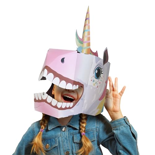 Fiesta Crafts T-3019 Make a 3D Unicorn Mask Card Craft Children's Accessories, Various von Fiesta Crafts Ltd