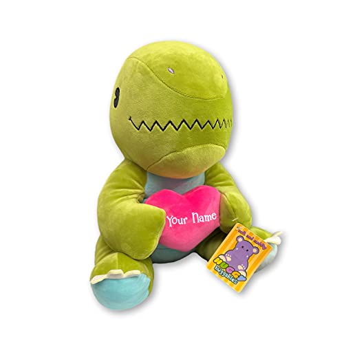 Fiesta Toys Personalisiertes Valentinstagsgeschenk, Dinosaurier-Dio-Plüsch-Spielzeug mit Herz (T-Rex) von Fiesta