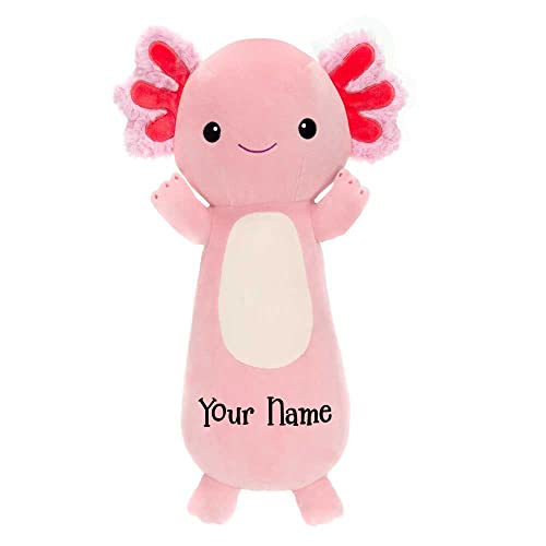 Huggy Huggables Plüsch-Plüschtier für Kinder, personalisierbar (Axolotl) von Fiesta