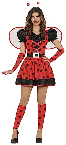 FIESTAS GUIRCA Fantastischer Marienkäfer Karneval Kostüm Damen – Ladybug Kostüm Damen Größe L 40-42 von FIESTAS GUIRCA