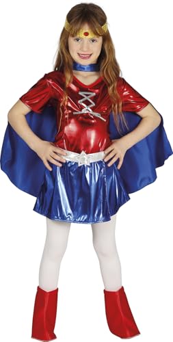 GUIRCA Kostüm Wonder Woman Mädchen 10/12 Jahre, Farbe Blau und Rot, 10-12, 87469 von GUIRCA