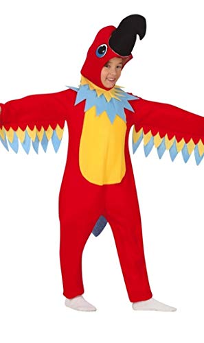 Fiestas Guirca BBuntes Papagei Kostüm Kinder - Alter 5-6 Jahre - Tropischer Vogel Plüsch Onesie für Jungen u. Mädchen - Tierkostüm für Karneval, Fasching, Tropische Themen Party, Tukan Verkleidung von Fiestas Guirca