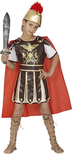 FIESTAS GUIRCA Römer Kostüm Kinder - Jungen Gladiator Kostüm - Alter 5-6 J. - Römischer Krieger Kostüm inkl. Römer Helm mit Helmbusch - Länderkostüm Karneval, Fasching, Halloween, Antike Party von FIESTAS GUIRCA