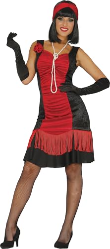 rotes Charleston Kleid Karneval 20er Jahre Motto Party Kostüm für Damen Gr. M-XL, Größe:M von FIESTAS GUIRCA