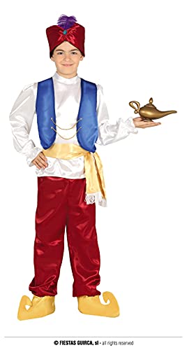 Fiestas GUiRCA Arabischer Prinz Kostüm Kinder - Alter 5-6 Jah.- Mächtiger Sultan Kostüm Jungen Orient Kostüm, Indischer König Kostüm Jungen Karneval, Wunderlampe Araber Kostüm Fasching, Halloween von FIESTAS GUIRCA