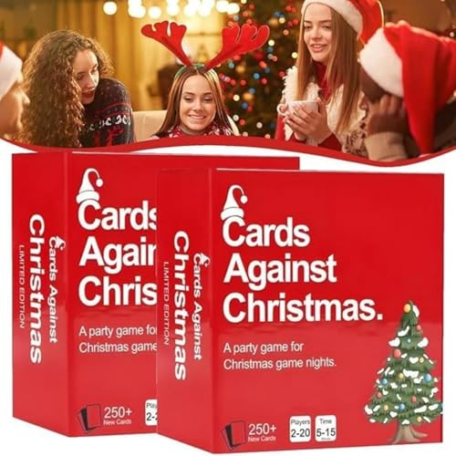 Figskey Cards Against Christmas, A Party Cards Game for Christmas Game Night, Ultimate Christmas Card Game, Holiday Party Game for Friends, Family Games, Conversation Card Games (2 Set) von Figskey