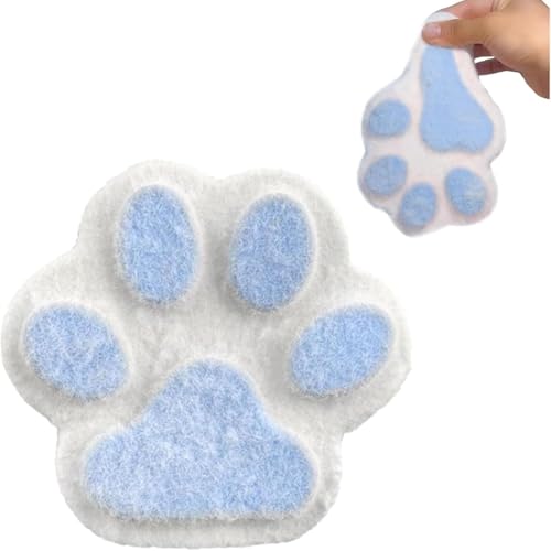 Squishy Cat Paw Squeeze Toys, 10.2 cm Big Squishy Cat Paw Squeeze Toy, Soft Cat Paw Squishy Squishies Sensory Toys, Cute Soft Silicone Big Cats Paw, Squeeze Toys for Stress Relief (Blue) von Figskey