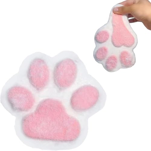 Squishy Cat Paw Squeeze Toys, Soft Cat Paw Squishy Squishies Sensory Toys, 4 inch Big Squishy Cat Paw Squeeze Toy, Fidget Toys, Squishy Cat Paw Squeeze Toys for Stress Relief (Pink) von Figskey