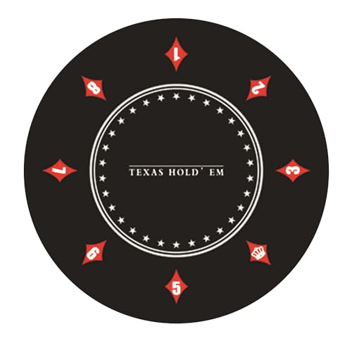 Fiita Texas Holdem Pokermatte 60/80/100/120/140cm Rund Tragbarer Pokertisch Pokerteppich Deco Layout Druck für 8 Spieler Spiellayout-Matte Fiita Texas Holdem Pokermatte 60/80/100/120/140cm Rund Tragbarer Pokertisch Pokerteppich Deco Layout Druck für 8 Spieler Spiellayout-Matte von Fiita