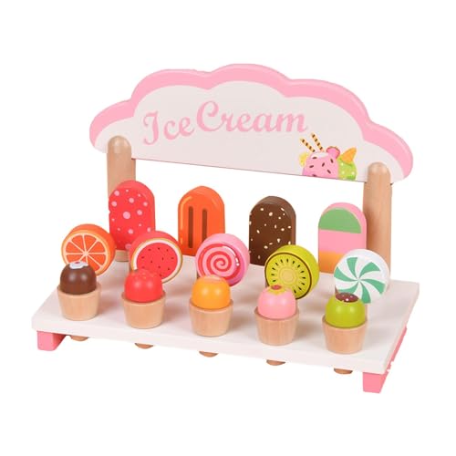 Eisdielen-Spielzeug, Eiswagen-Spielladen, Eiscreme-Set, ansprechend, langlebig, 24,5 x 13 x 6 cm für Kinder von Filvczt