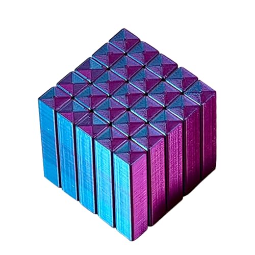 Fidget Finger Toys, 3D Printing Stress Relief Toys, Sensory Fidget Toys, Stress Relief Silent Toys, Magic Infinity Cube Desk Toy, Easy to Use, Portable, Suitable for Teen Kids and Adults von Filvczt