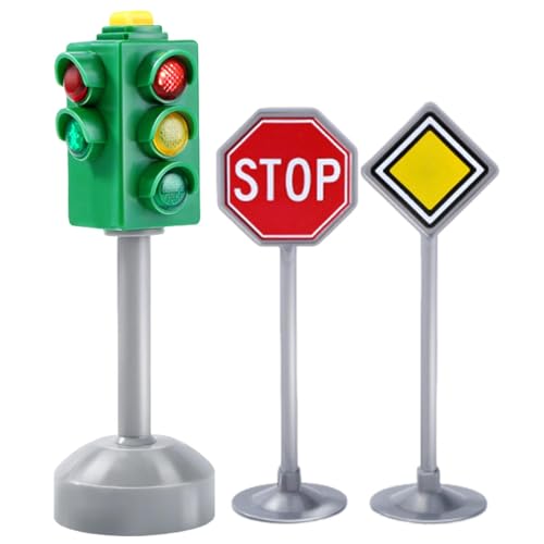 Filvczt Ampel-Spielzeug, Sicherheits-Zebrastreifen-Schild, Verkehrszeichen-Spielzeug, langlebig, tragbar, 12,5 x 4 cm, für Kinder, und Mädchen von Filvczt