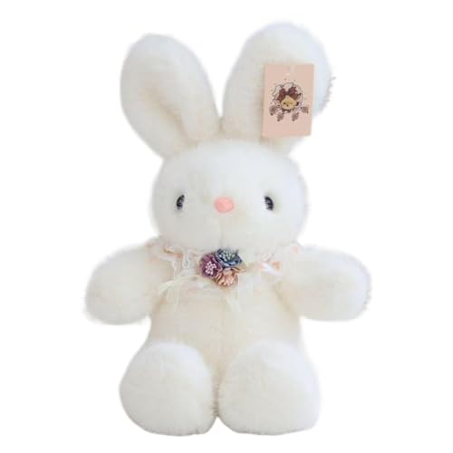 Filvczt Bunny Plüsch, Weiche Tierplüschies, Entzückende Hasenpuppe, Erstklassigem Material, Weiches Und Kuschelndes Design, 25 cm, Weiß/Creme, Für Zu Hause, Kinder von Filvczt